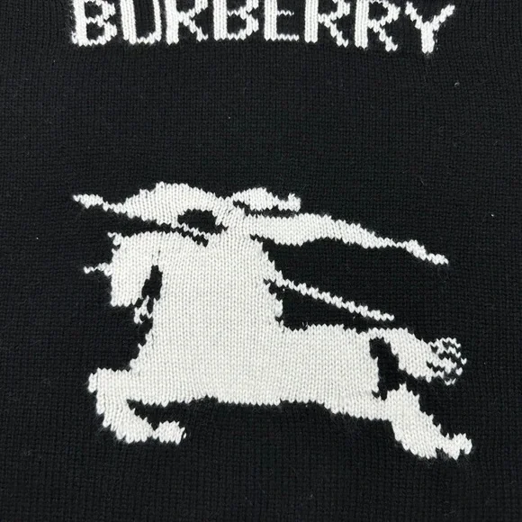 Burberry Black Knit with White Graphic